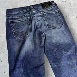 True Religion Ricky Relaxed Straight Fit Black Men's‎ Jeans Size 33